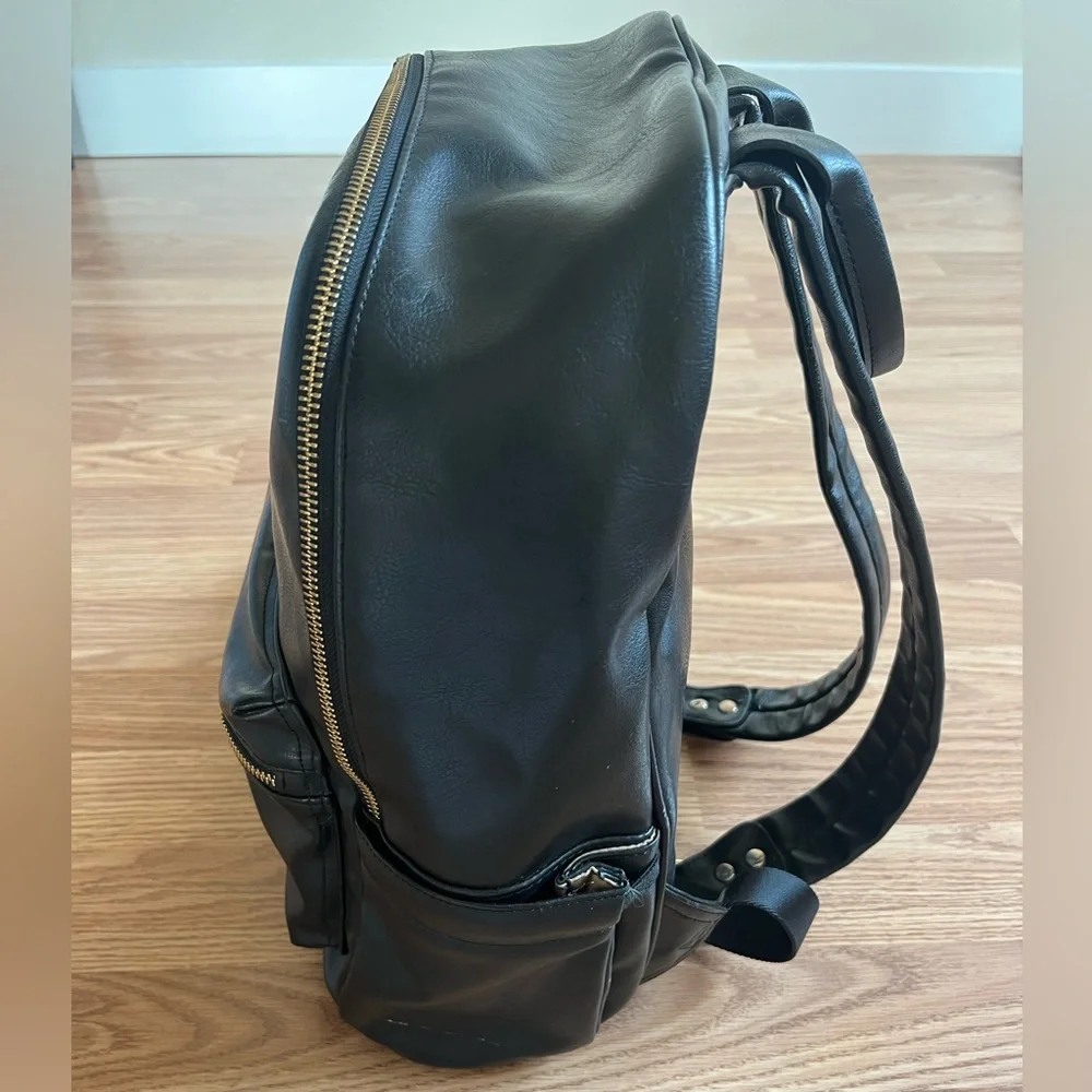 Black Diaper Bag w/ Gold Zippers